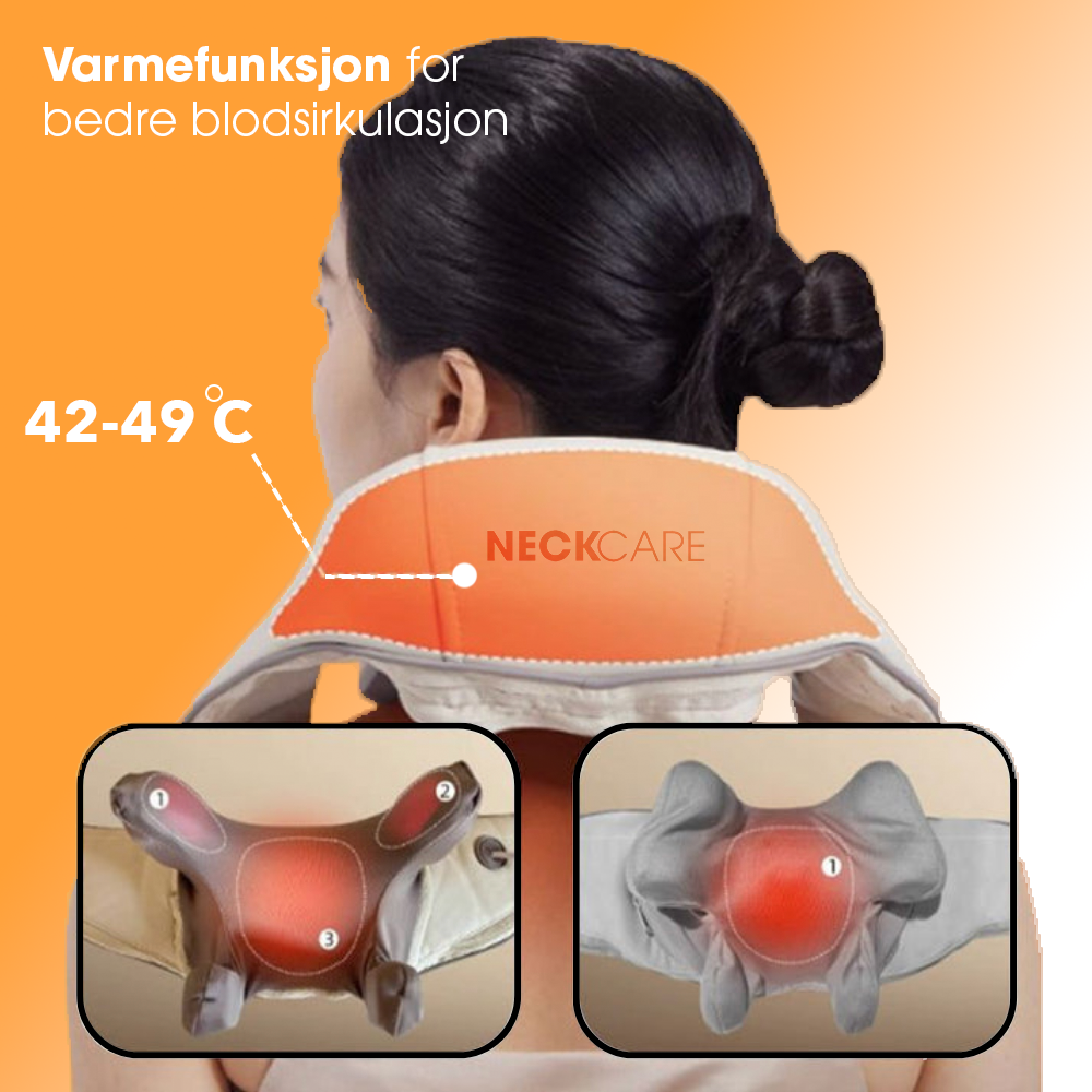 NeckCARE Pro™ | Transportabel massør for nakke og skuldre - NordKlover